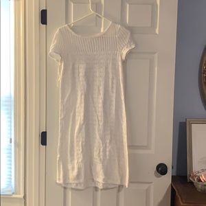 Well loved white summer sweater dress